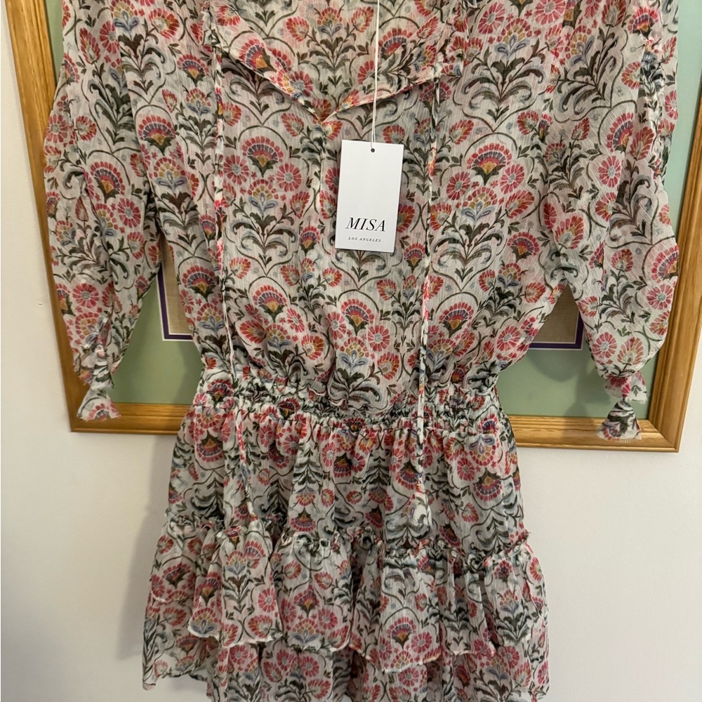 MISA Floral Ruffle Dress